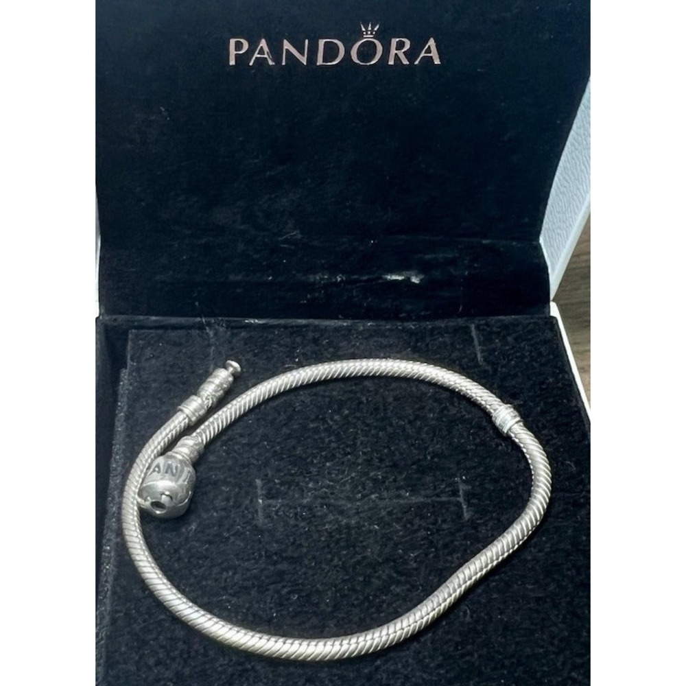 Authentic Pandora Snake Chain Bracelet w/ Barrel Clasp - 8.25" [Bracelet Only]